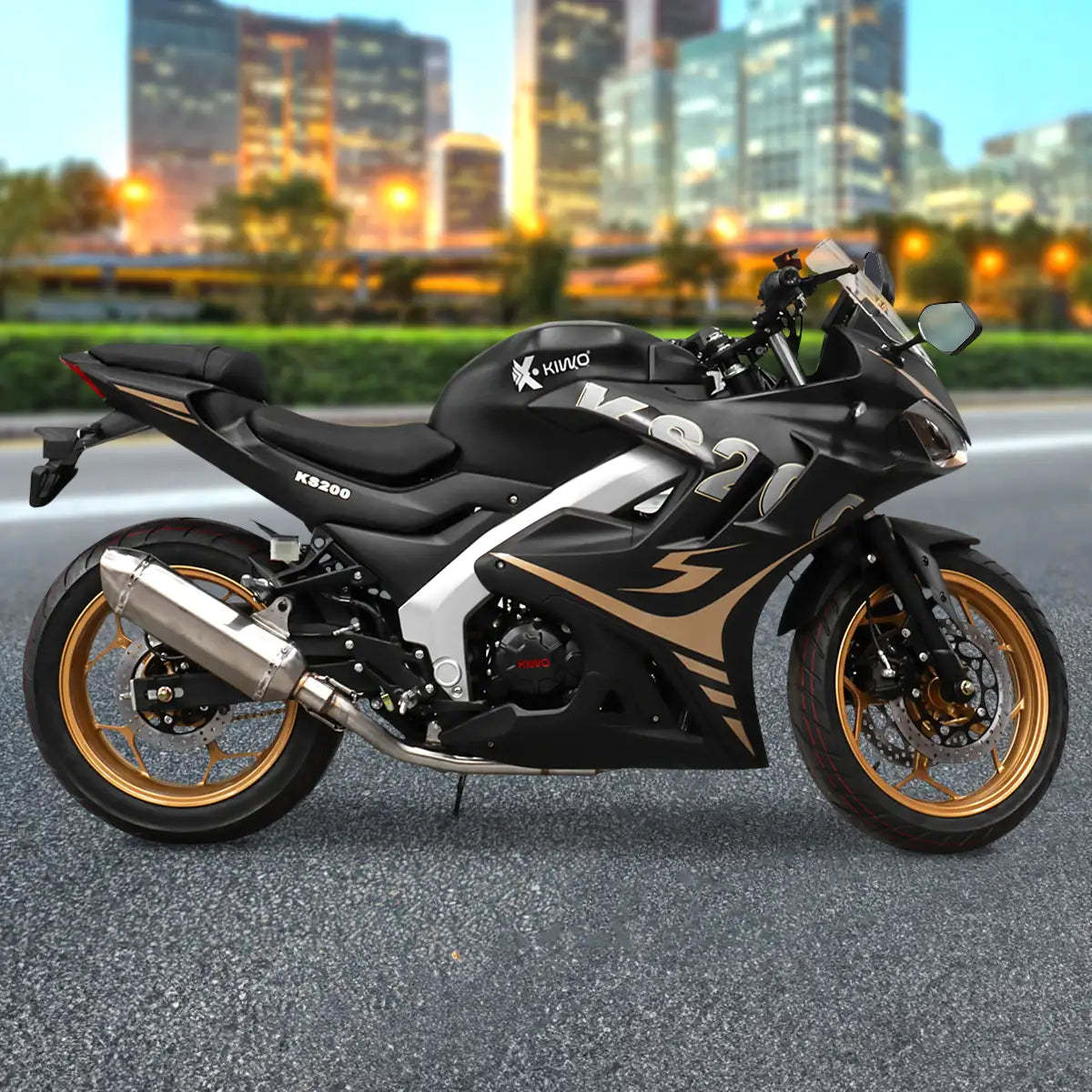 Motocicleta Kiwo KS 200 2025, Color Negro