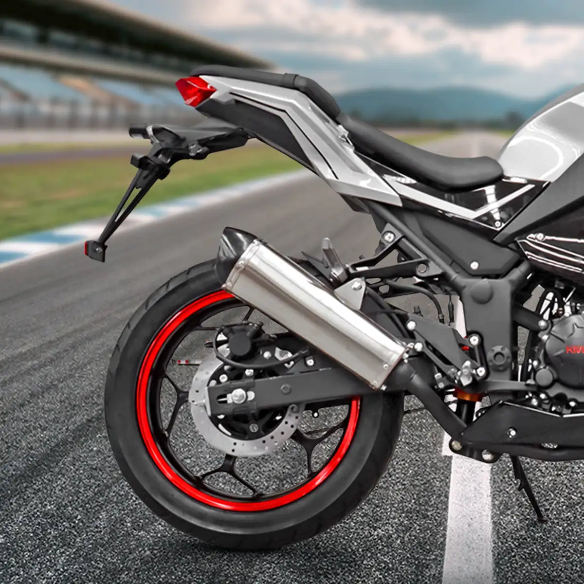 Motocicleta Kiwo KM 200 2025, Color Gris