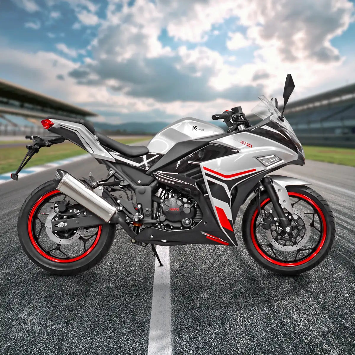 Motocicleta Kiwo KM 200 2025, Color Gris
