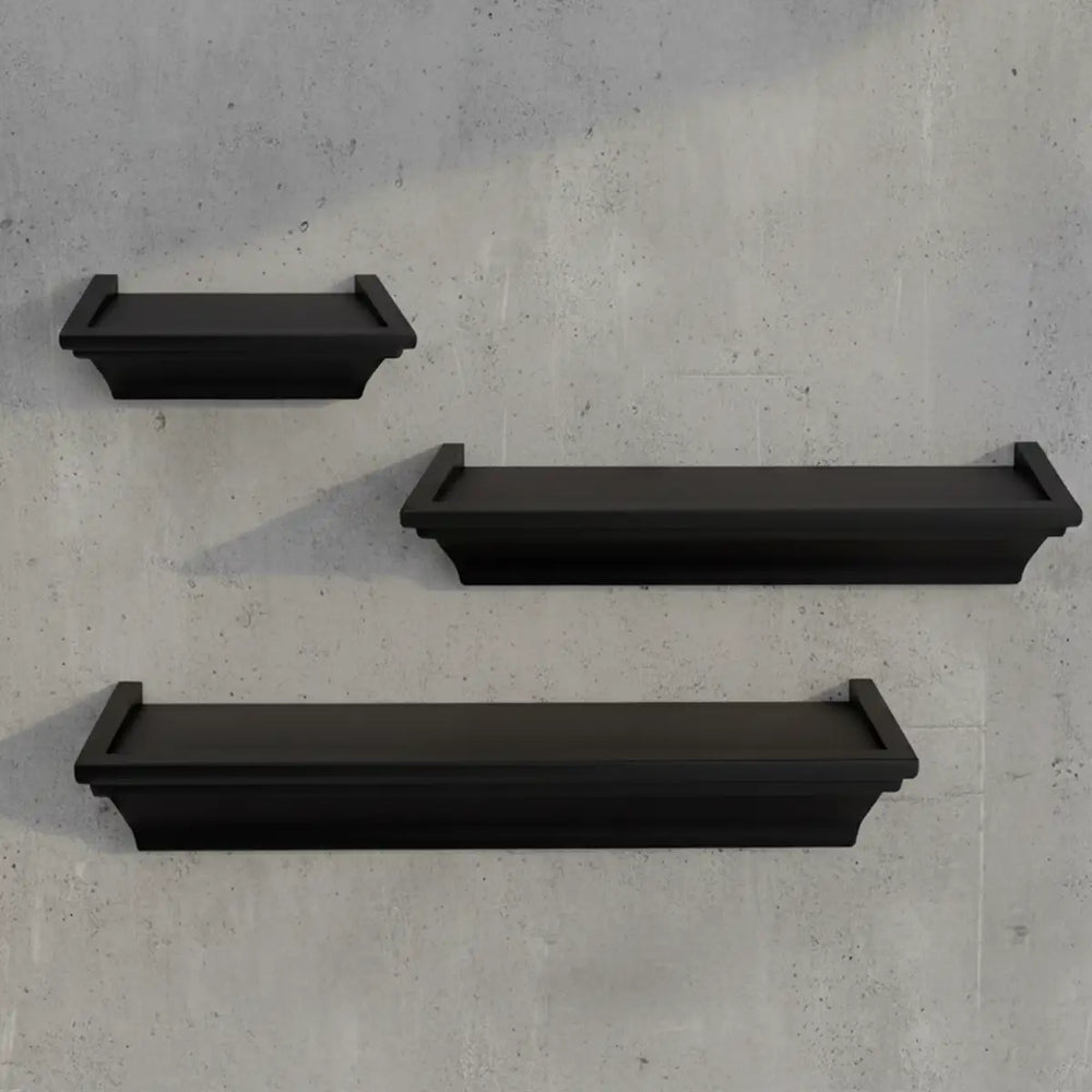 Repisa, 3 pzas, Color Negro