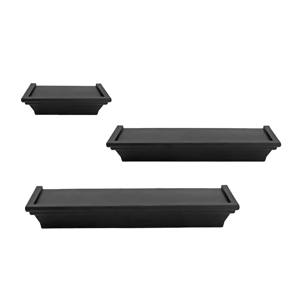 Repisa, 3 pzas, Color Negro