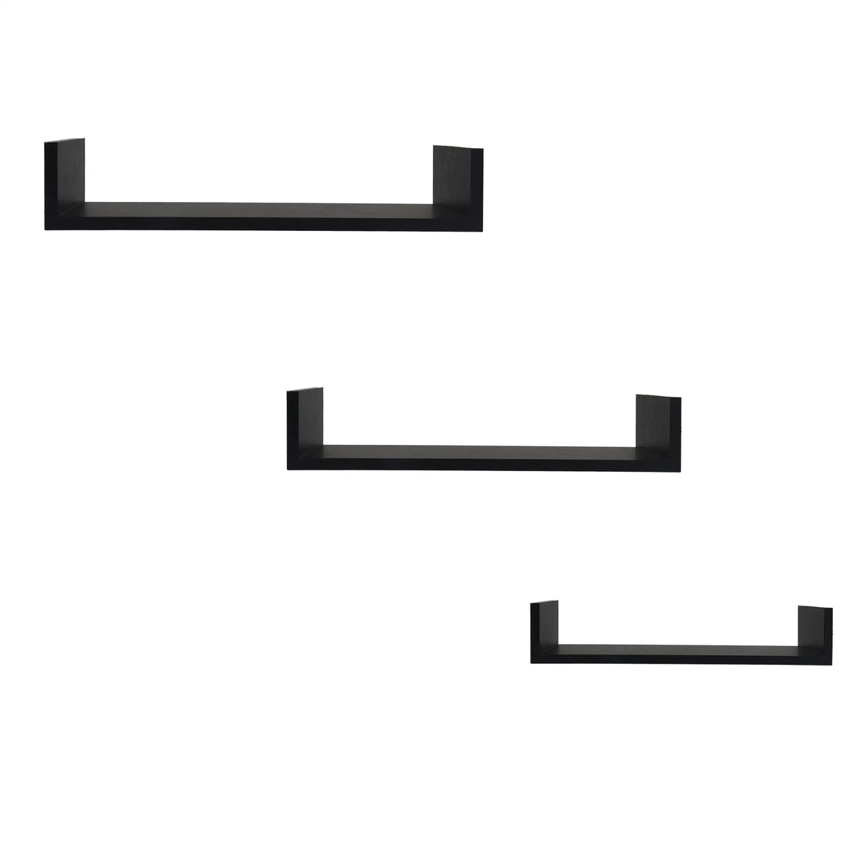 Set de Repisa, 3 pzas, Color Negro