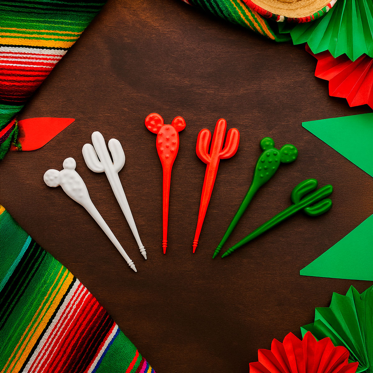 Palillos Botaneros, Diseño Cactus, Fiestas Patrias