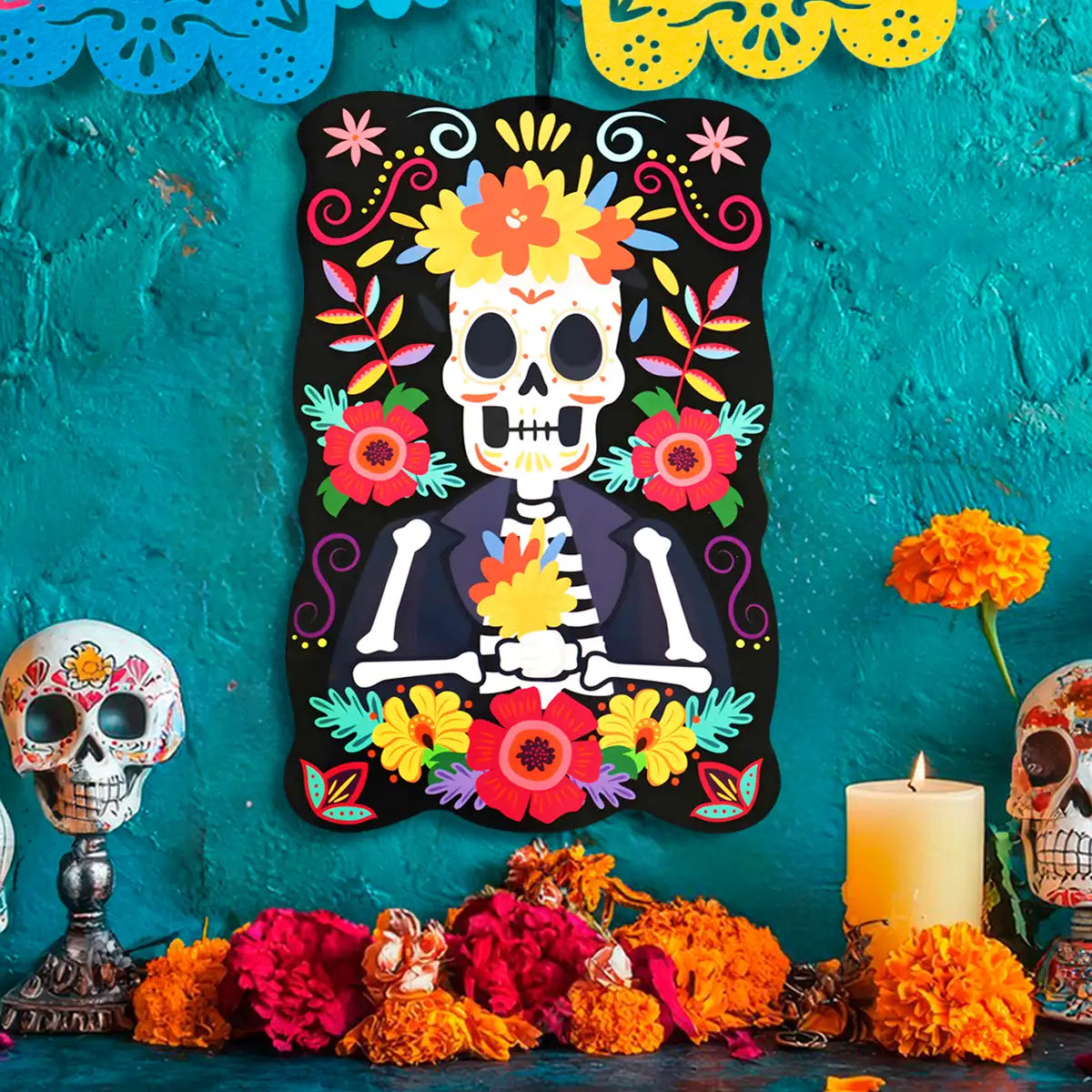 Catrín, Decoración de Papel, Día de Muertos