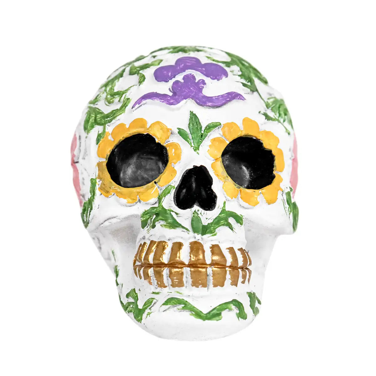 Cráneo, Figura de Cerámica, Flores