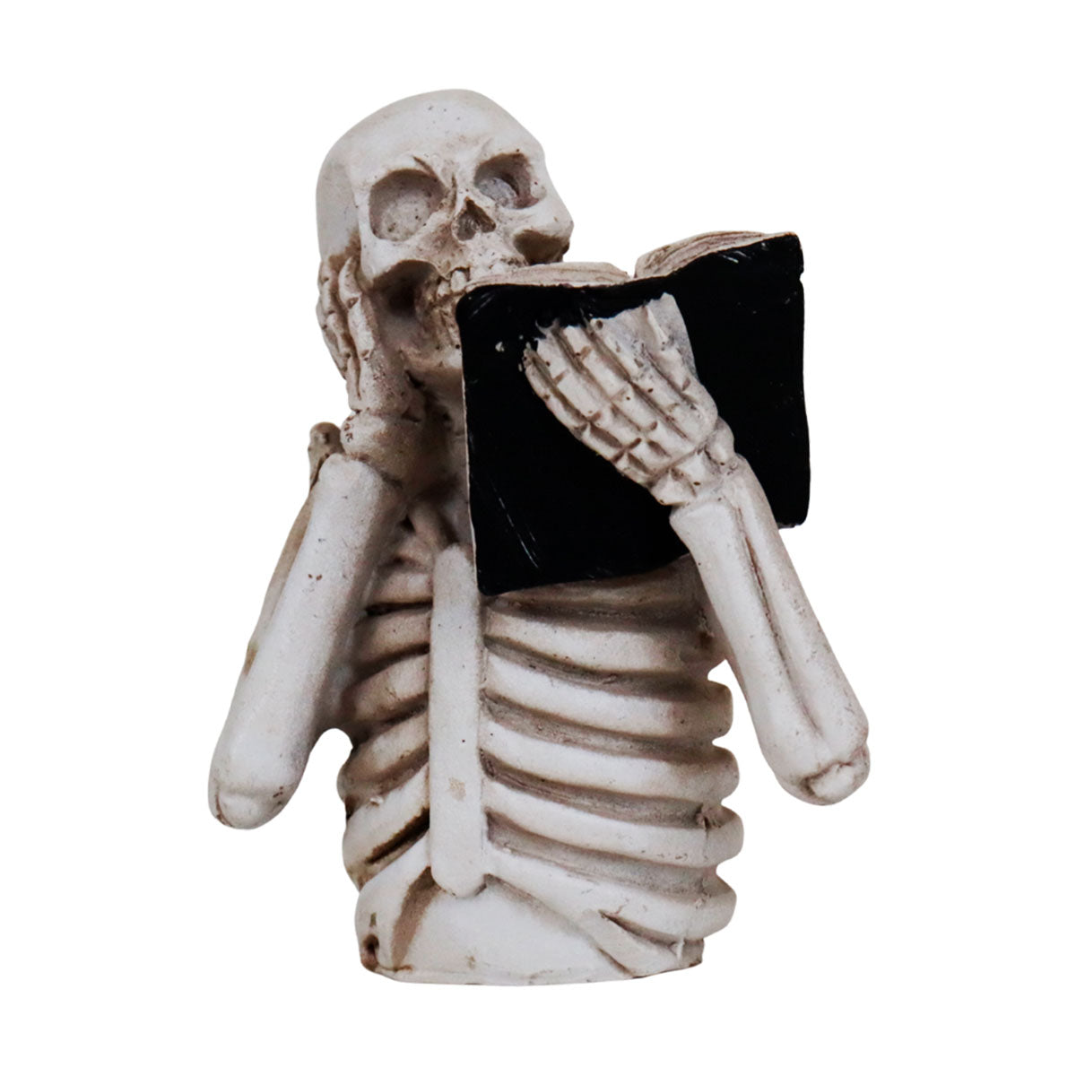 Esqueleto Leyendo Sorprendido, Figura de Cerámica, Halloween