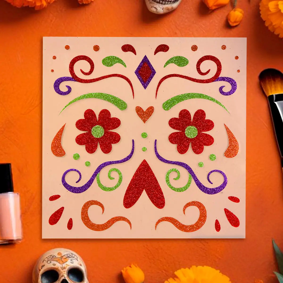 Maquillaje de Catrina, Flor, Sticker