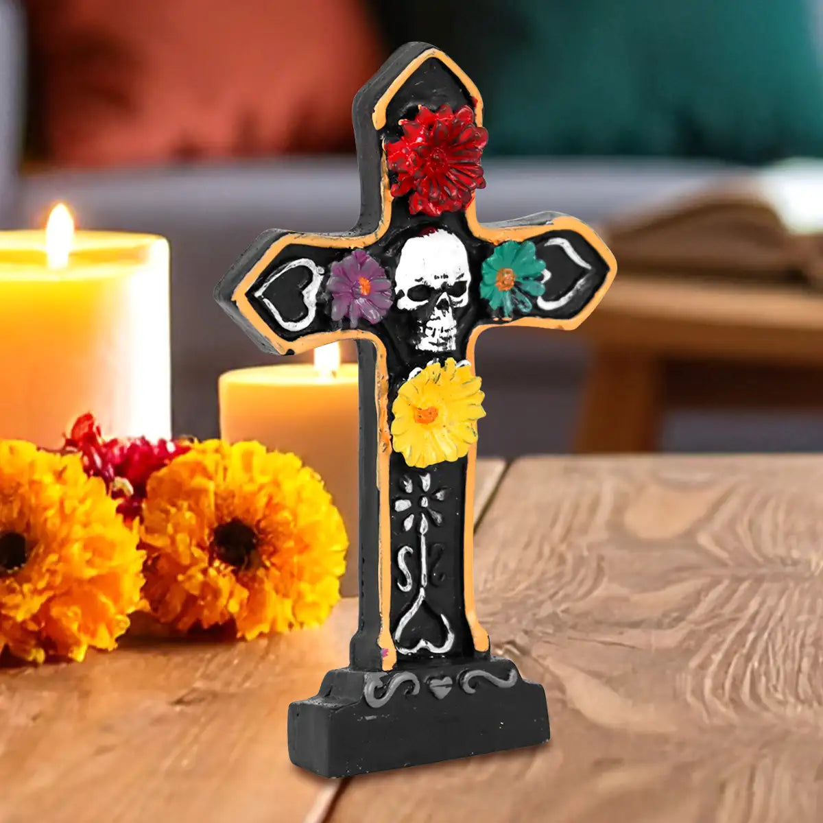 Cruz, Calavera, Decoración de Cerámica, Colores