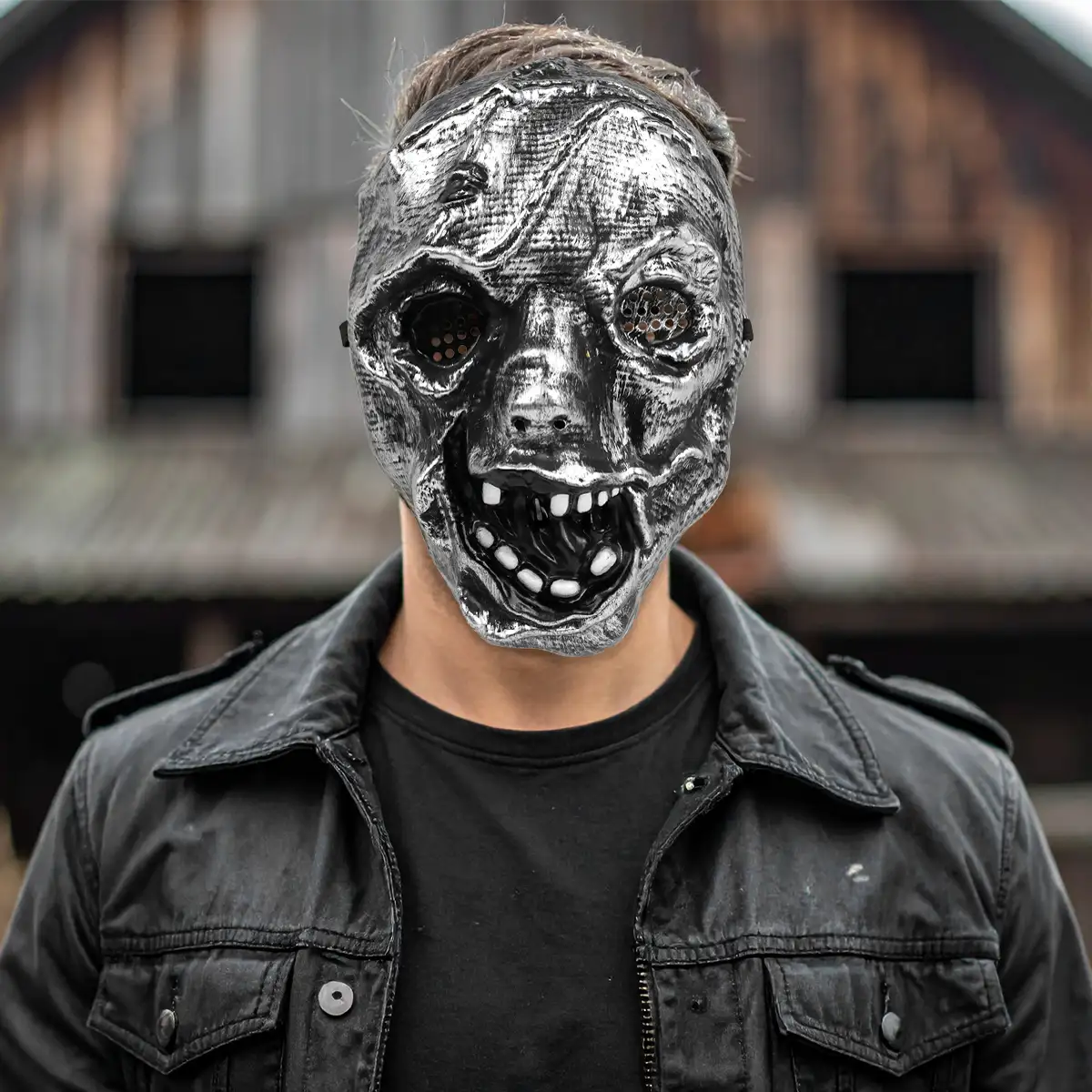 Máscara de Plástico, Color Plata