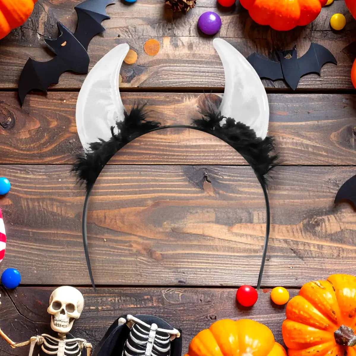 Cuernos de Diablo, Diadema, Color Plata