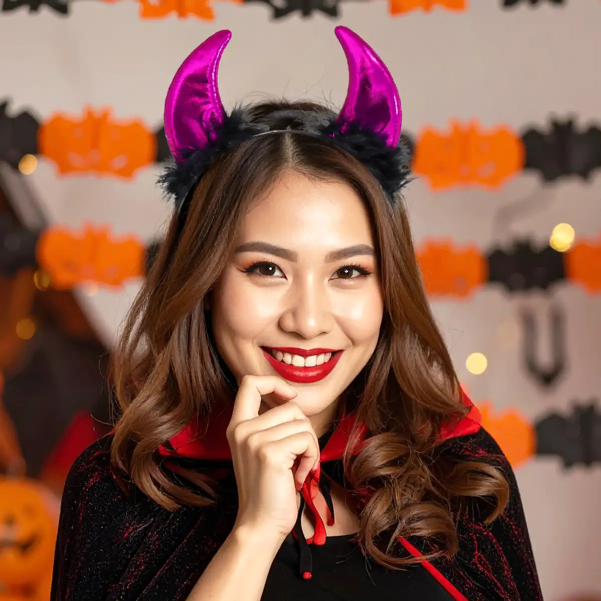 Cuernos de Diablo, Diadema, Color Rosa