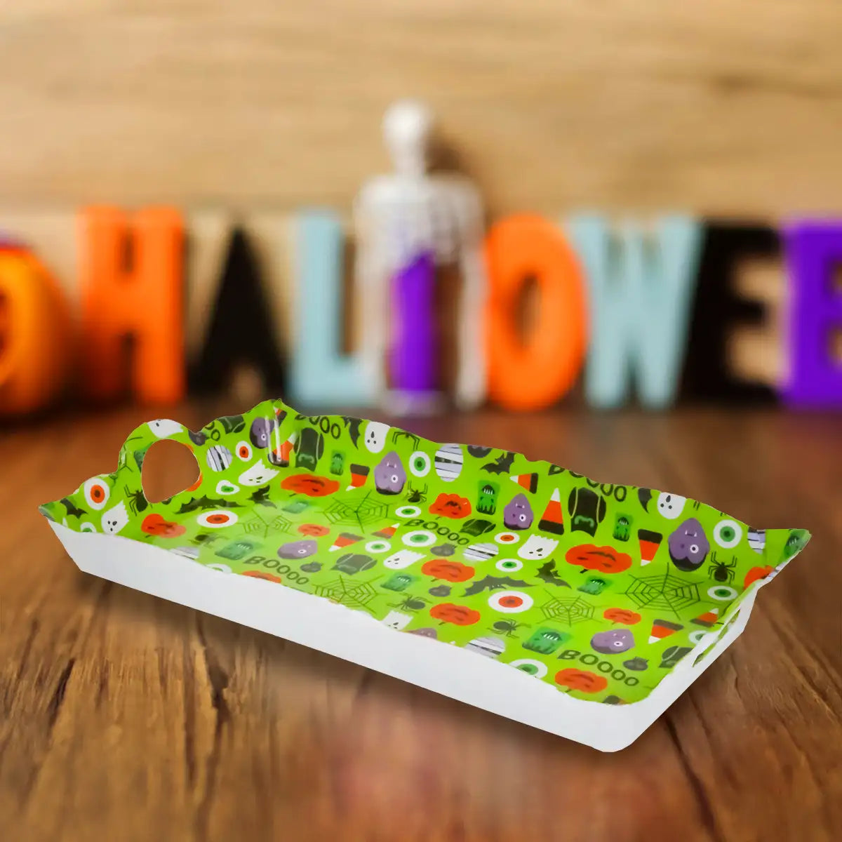 Charola, Halloween, Color Verde