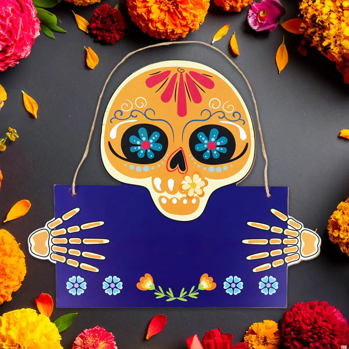 Calavera, Letrero de MDF, Colores