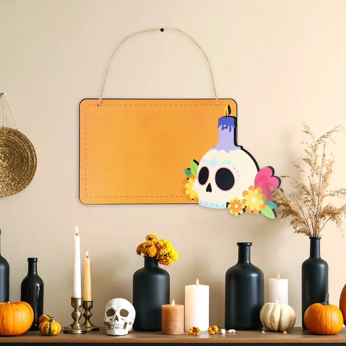 Calavera de Azúcar, Letrero de MDF