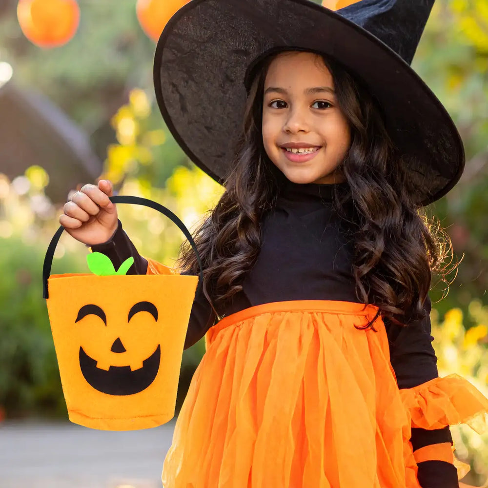 Cubeta de Fieltro para Dulces, Calabaza