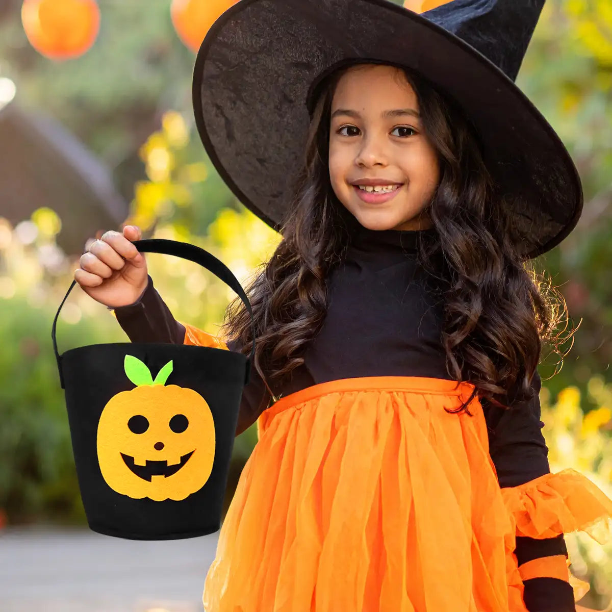 Calabaza, Cubeta de Fieltro para Dulces