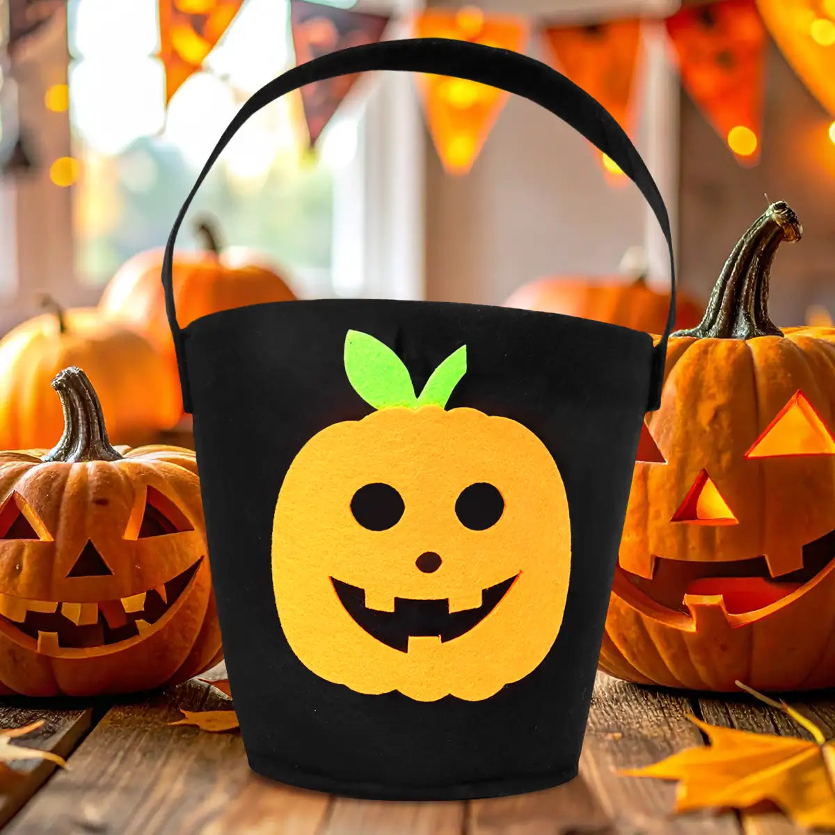 Calabaza, Cubeta de Fieltro para Dulces