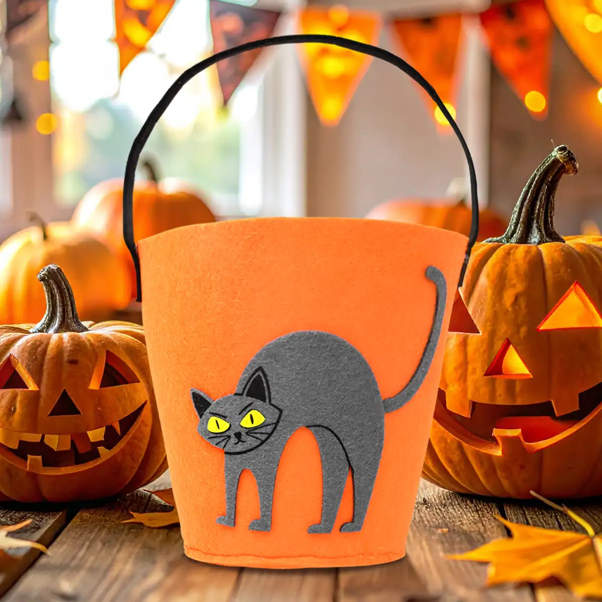 Gato, Cubeta de Fieltro para Dulces