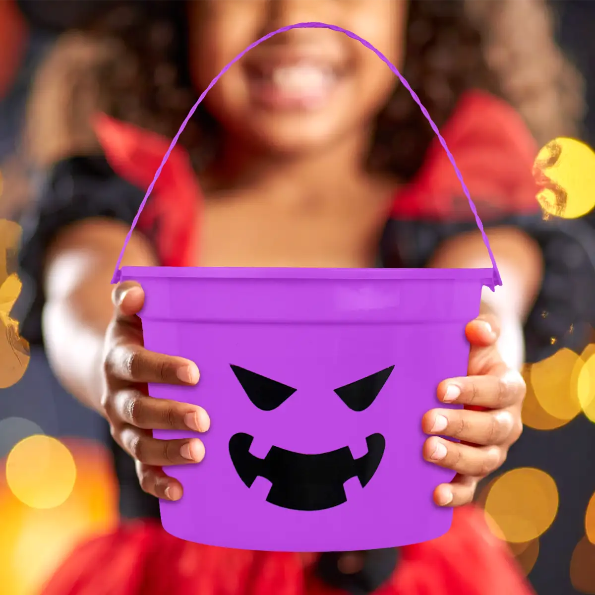 Cubeta de Plástico para Dulces, Color Morado