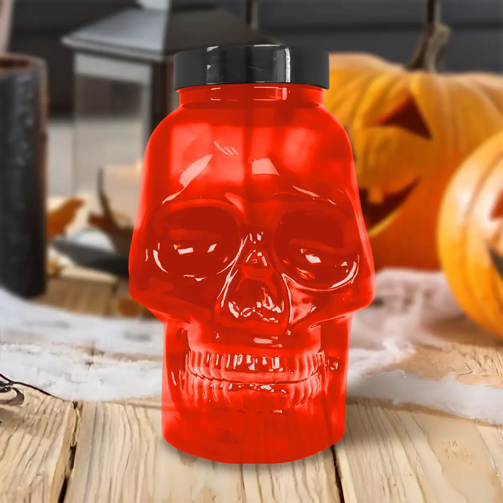 Calavera, Vaso de Plástico con Luz