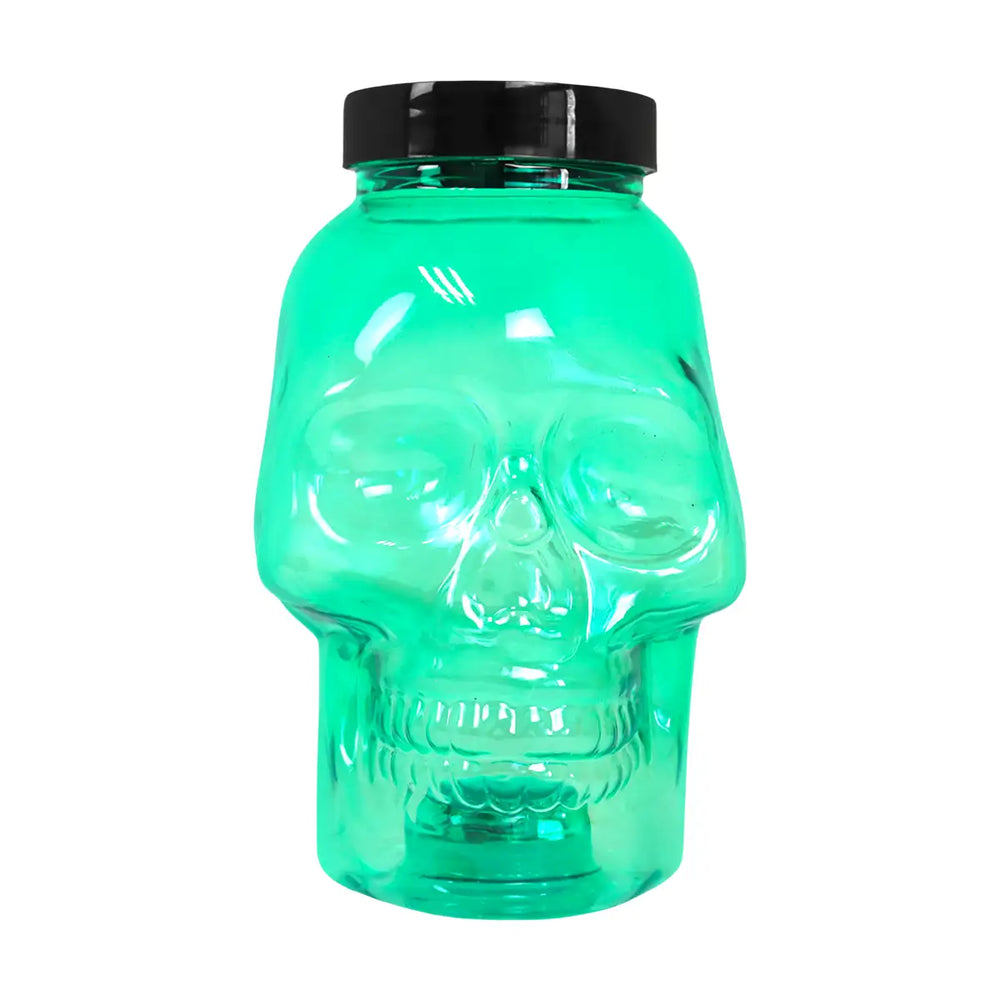 Calavera, Vaso de Plástico con Luz, Color Verde