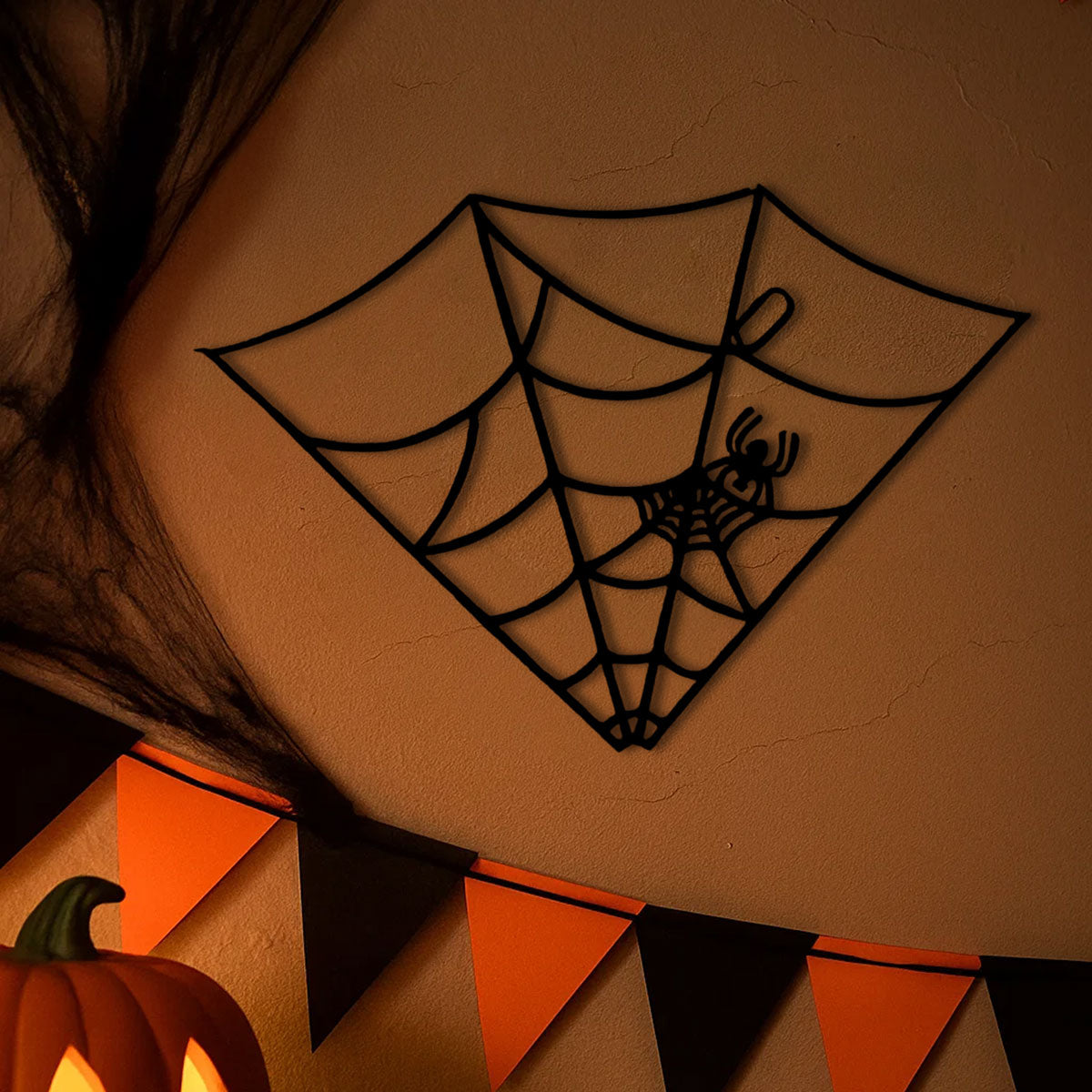 Telaraña, Decoración Colgante, Color Negro