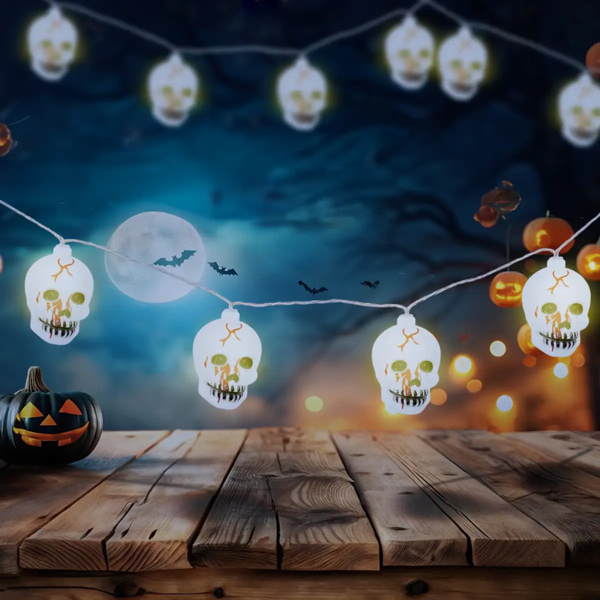 Calavera, Luces LED, Halloween