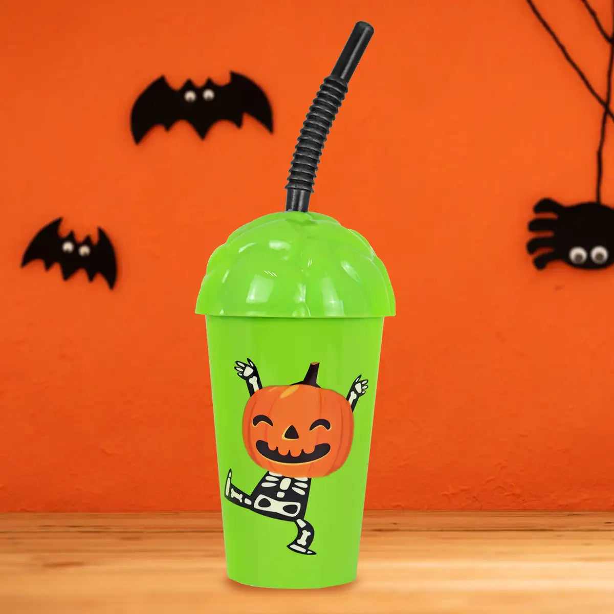 Calabaza, Vaso con Popote, Halloween