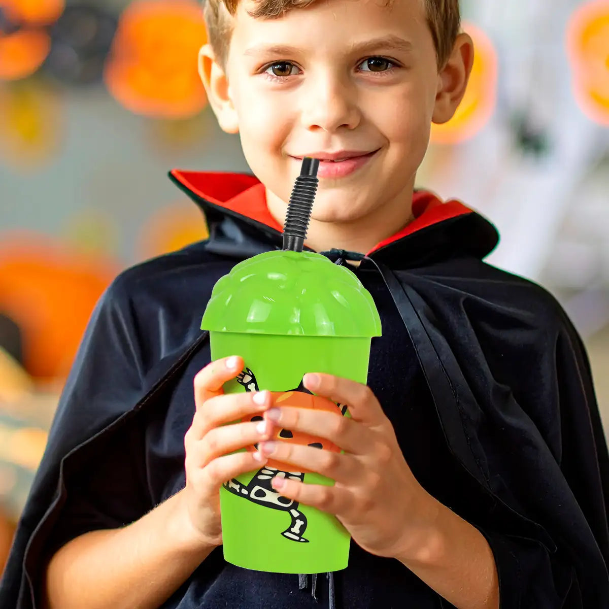 Calabaza, Vaso con Popote, Halloween