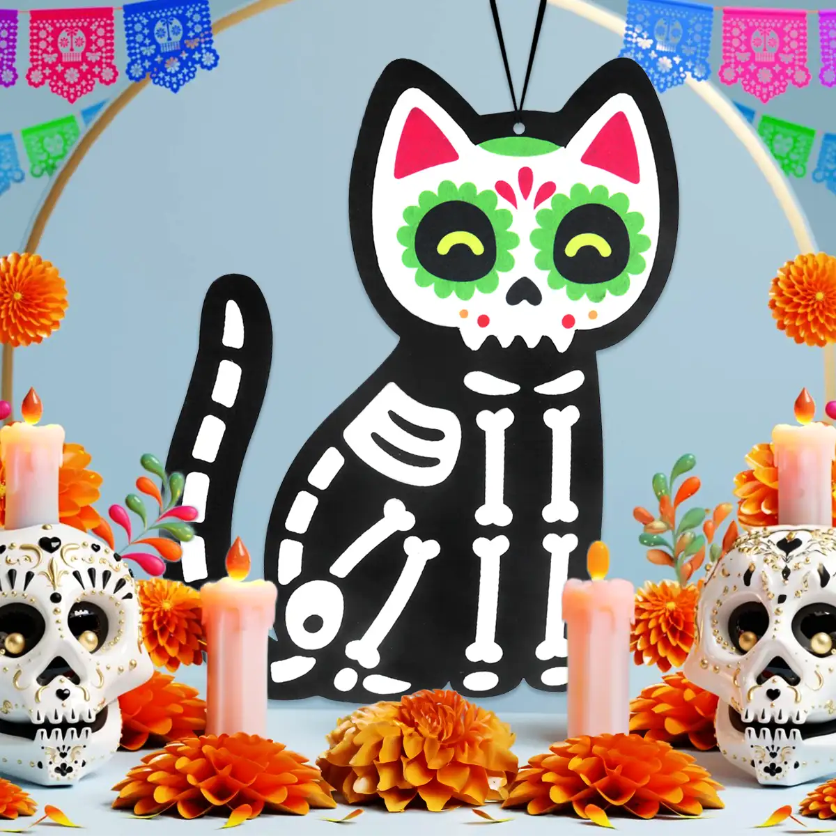 Gato, Decoración de Fieltro, Día de Muertos
