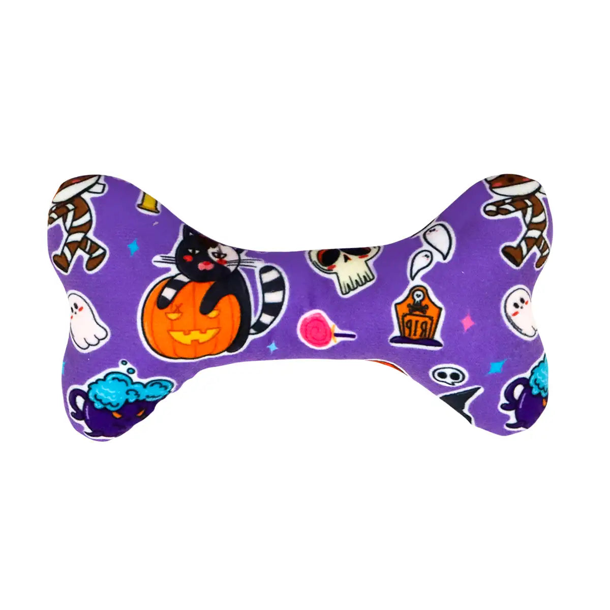 Hueso Juguete para Perro, Halloween, Color Morado