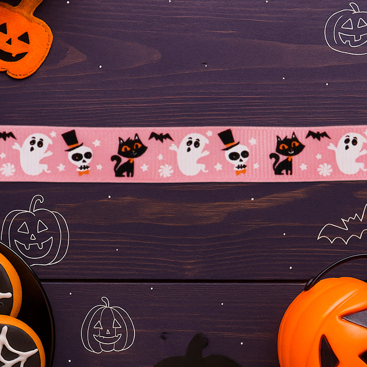 Listón, Halloween, Color Rosa