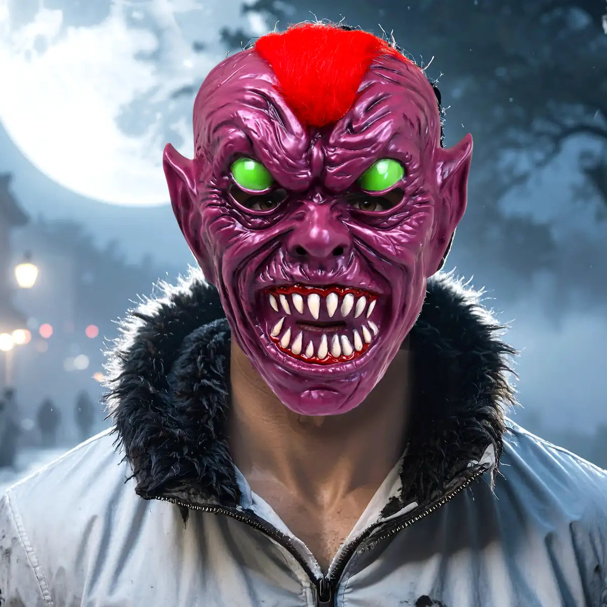 Máscara Vampiro, Color Rojo, Disfraz de Halloween