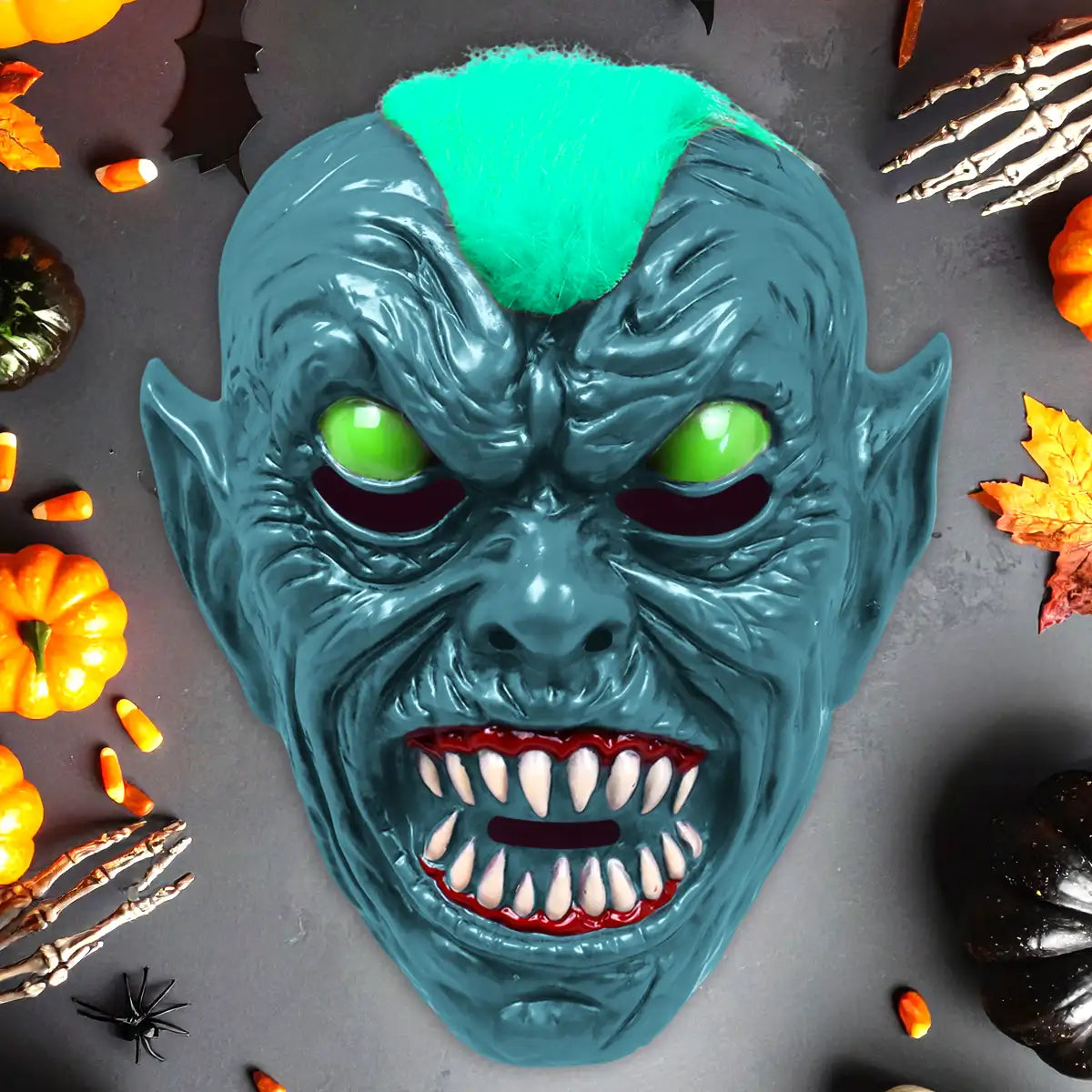 Máscara, Color Verde, Disfraz de Halloween