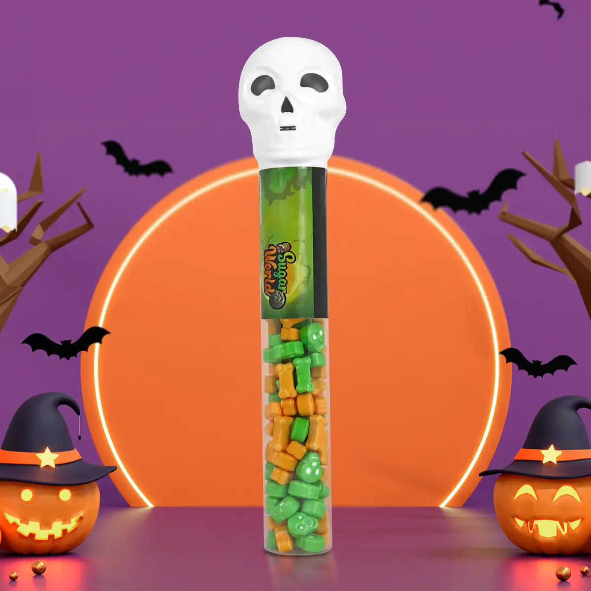 Calavera, Tubo de Dulces Macizos