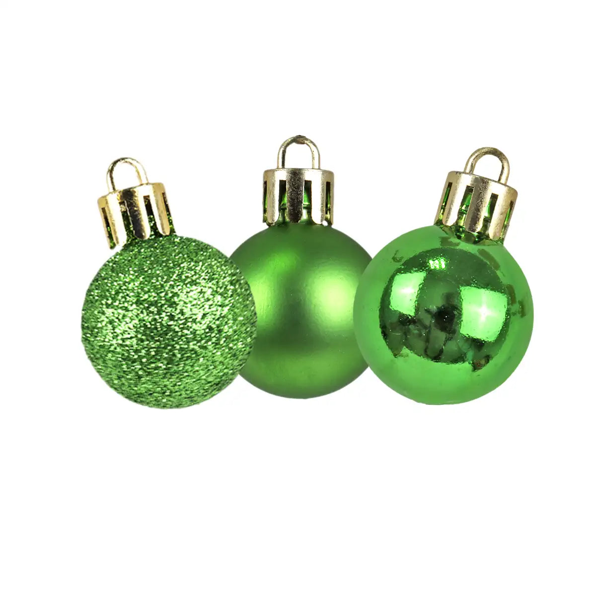 Kit de 12 Esferas Navideñas, Color Verde