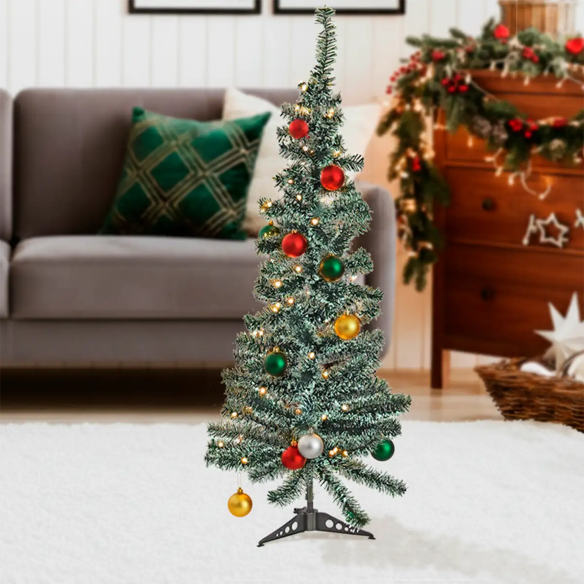 Árbol de Navidad Nevado, 90 cm