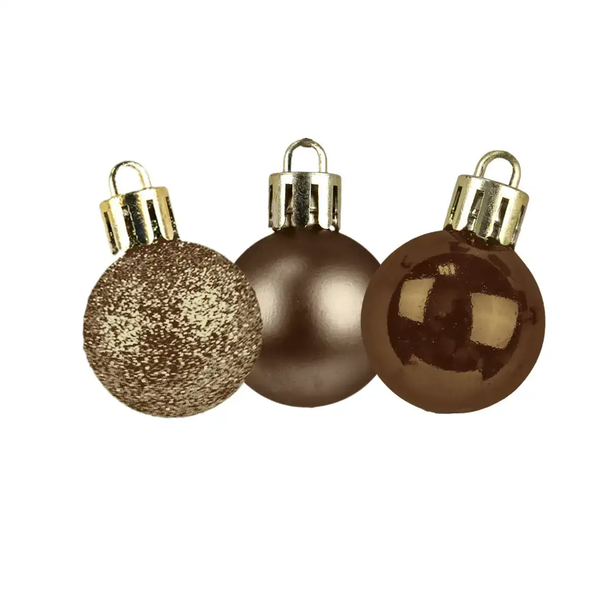 Kit de 12 Esferas Navideñas, Color Cobre