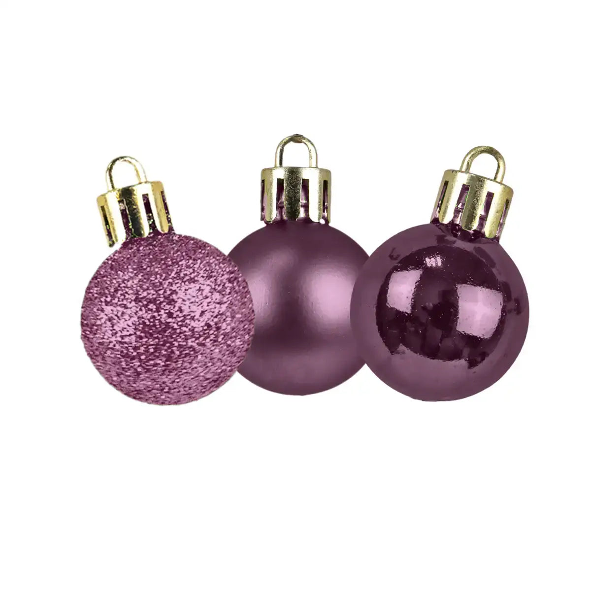 Kit de 12 Esferas Navideñas, Color Rosa