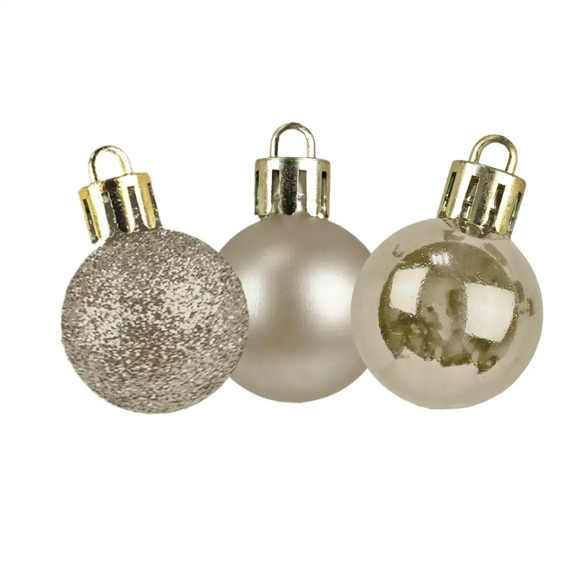 Kit de Esferas Navideñas, 9 pzas, Color Champagne