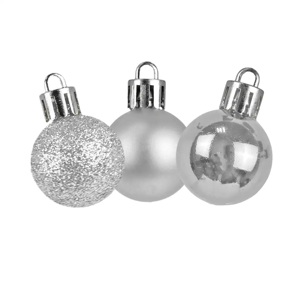 Kit de Esferas Navideñas, 9 pzas, Color Plata