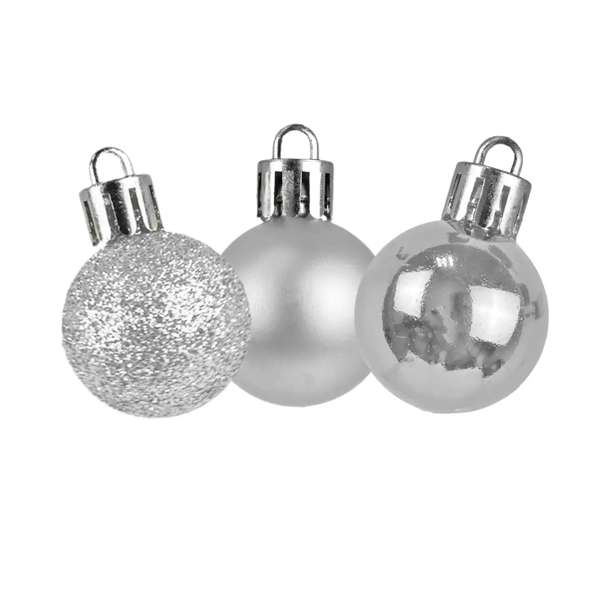 Kit de Esferas Navideñas, 9 pzas, Color Plata