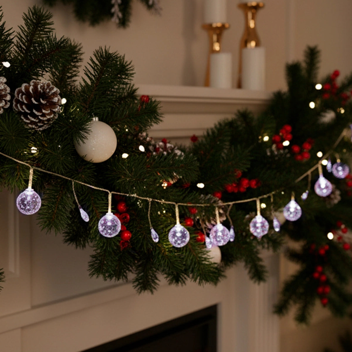 Serie de Luces LED en Forma de Esfera