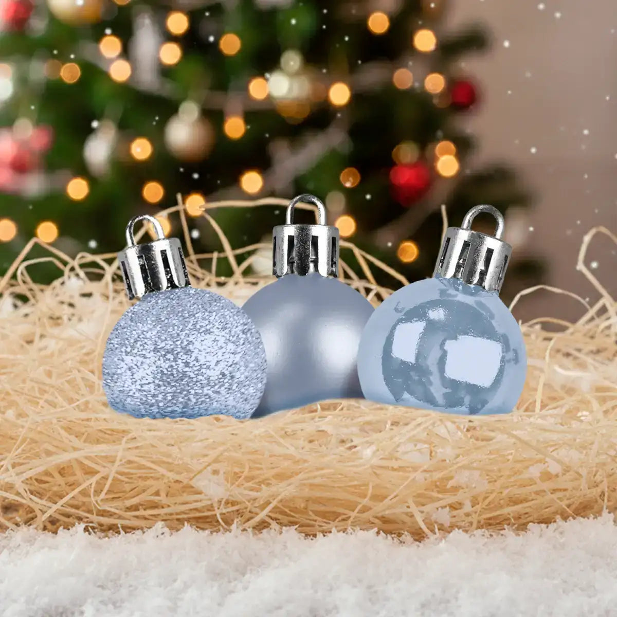 Kit de 12 Esferas Navideñas, Color Lila