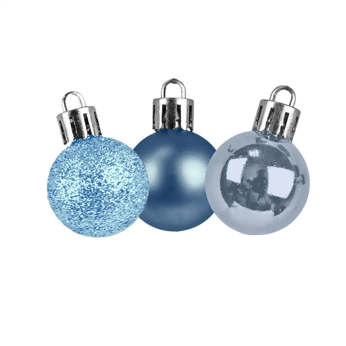 Kit de 12 Esferas Navideñas, Color Azul