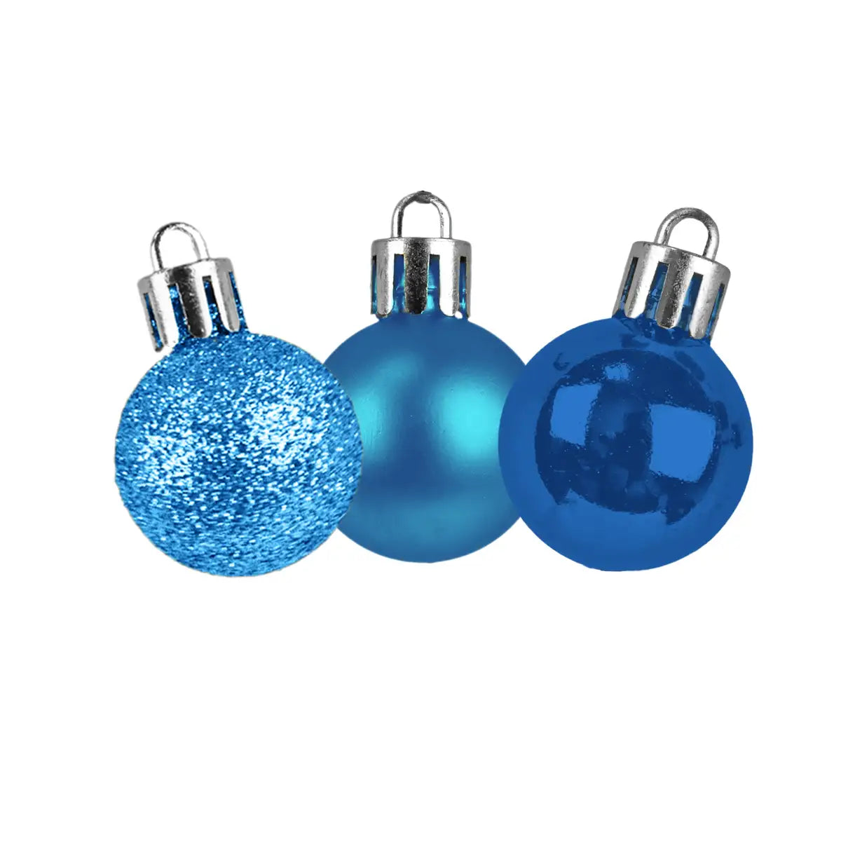 Kit de Esferas Navideñas, 12 pzas, Color Azul