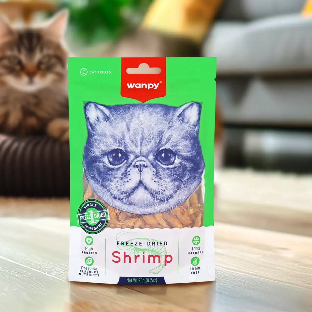 Sobre de Alimento para Gato, Camarón, Wanpy, 70 g