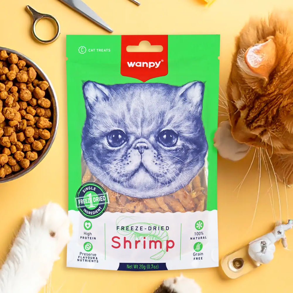 Sobre de Alimento para Gato, Camarón, Wanpy, 70 g