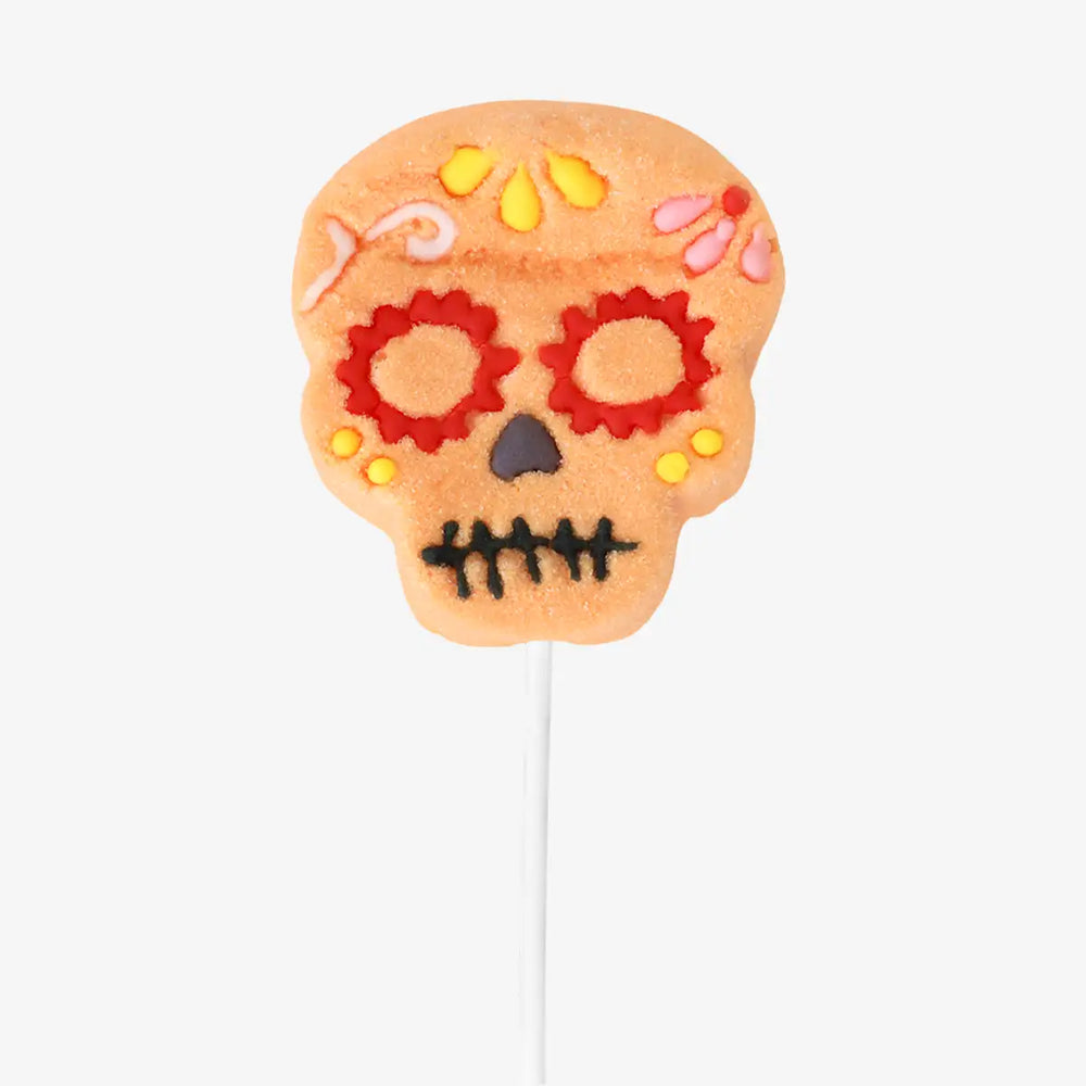 Calavera, Paleta de Bombón, Color Naranja, Halloween, 40 gr