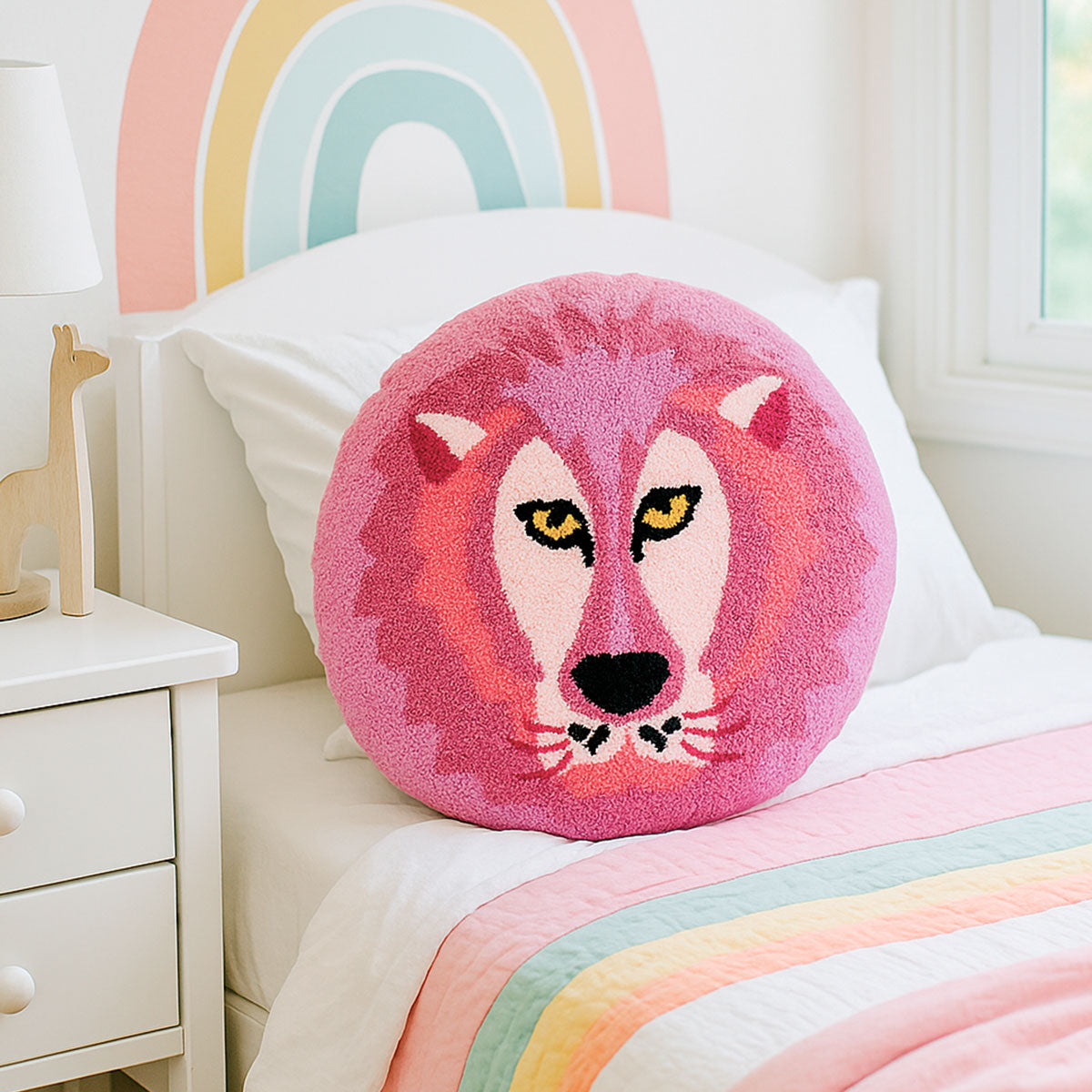 León Rosa, Almohada Decorativa